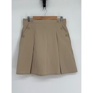 Nautica‎ School Uniform Girls Khaki Pleated Scooter Skirt Plus Sz 18.5